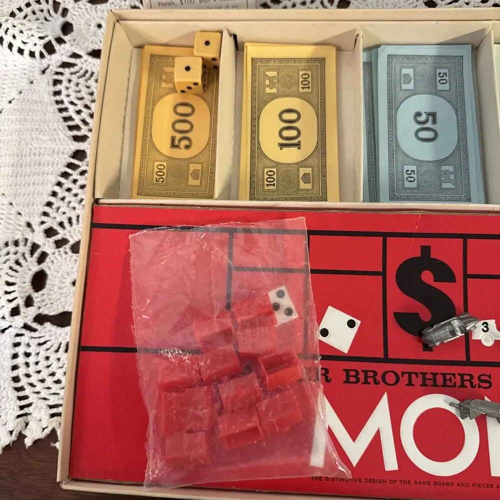 Vintage 1961 Monopoly Board Game COMPLETE Original Classic Long Box Parker Bros